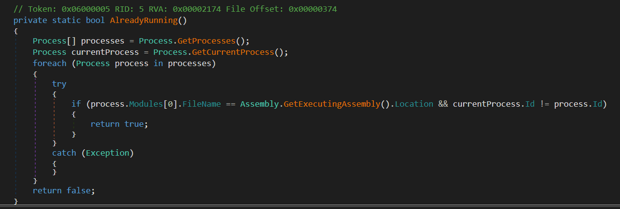 Check if already running